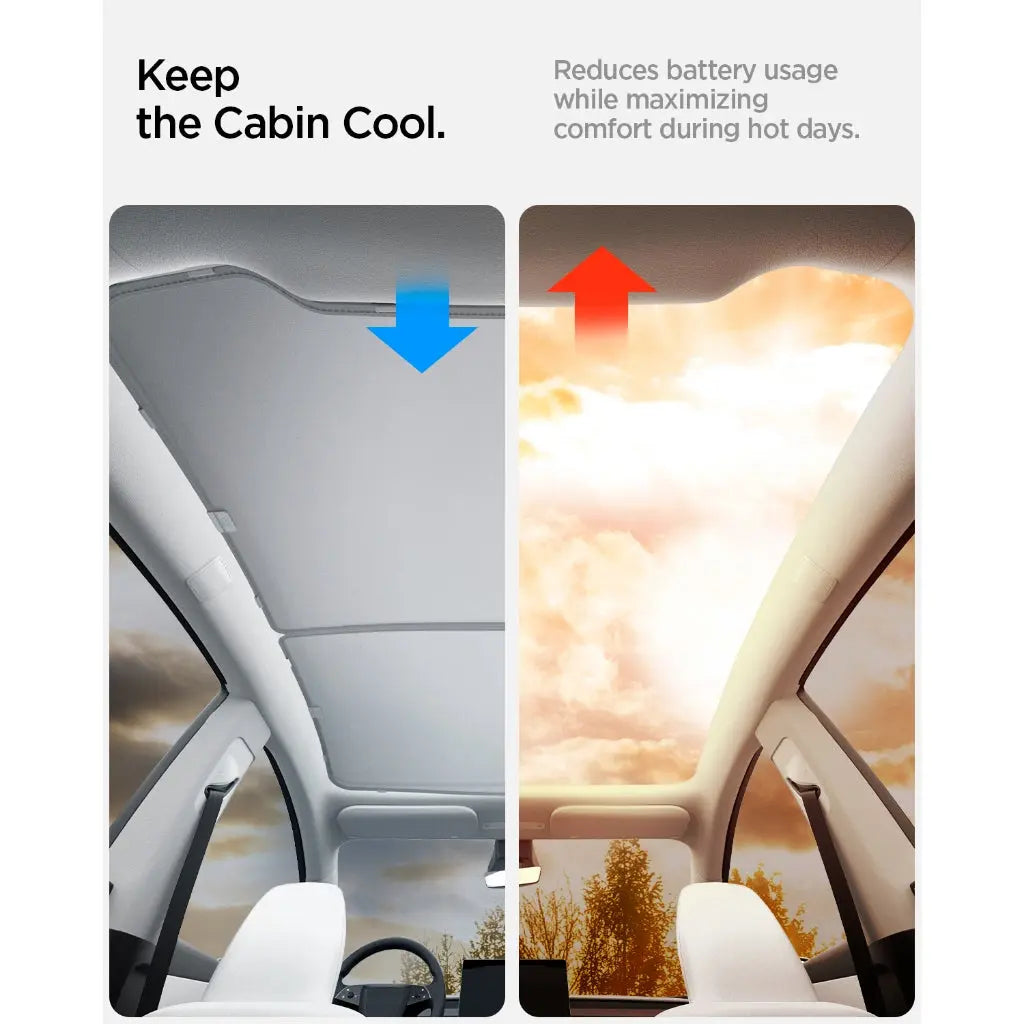 Spigen Tesla Model Y Juniper (2025/2026) Sun Shade CryoShade Car Roof UV Protection Sunshade Tesla Accessories TO26YJ
