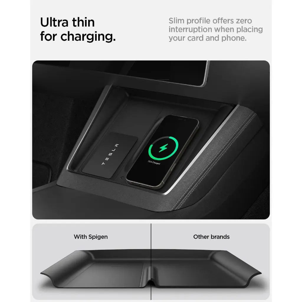 Spigen Tesla Model Y Juniper (2026 / 2025) Wireless Charging Pad TO261JH Ultra Thin Silicone Cover