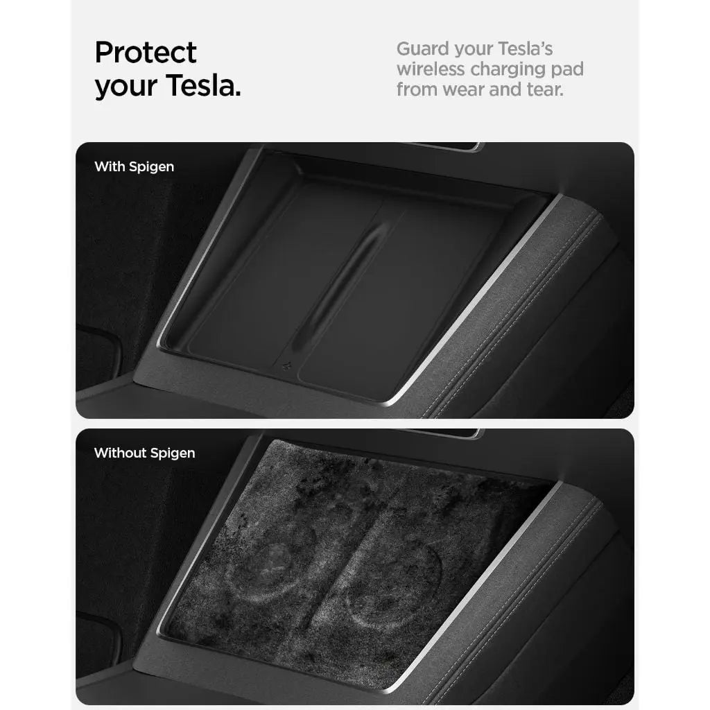 Spigen Tesla Model Y Juniper (2026 / 2025) Wireless Charging Pad TO261JH Ultra Thin Silicone Cover