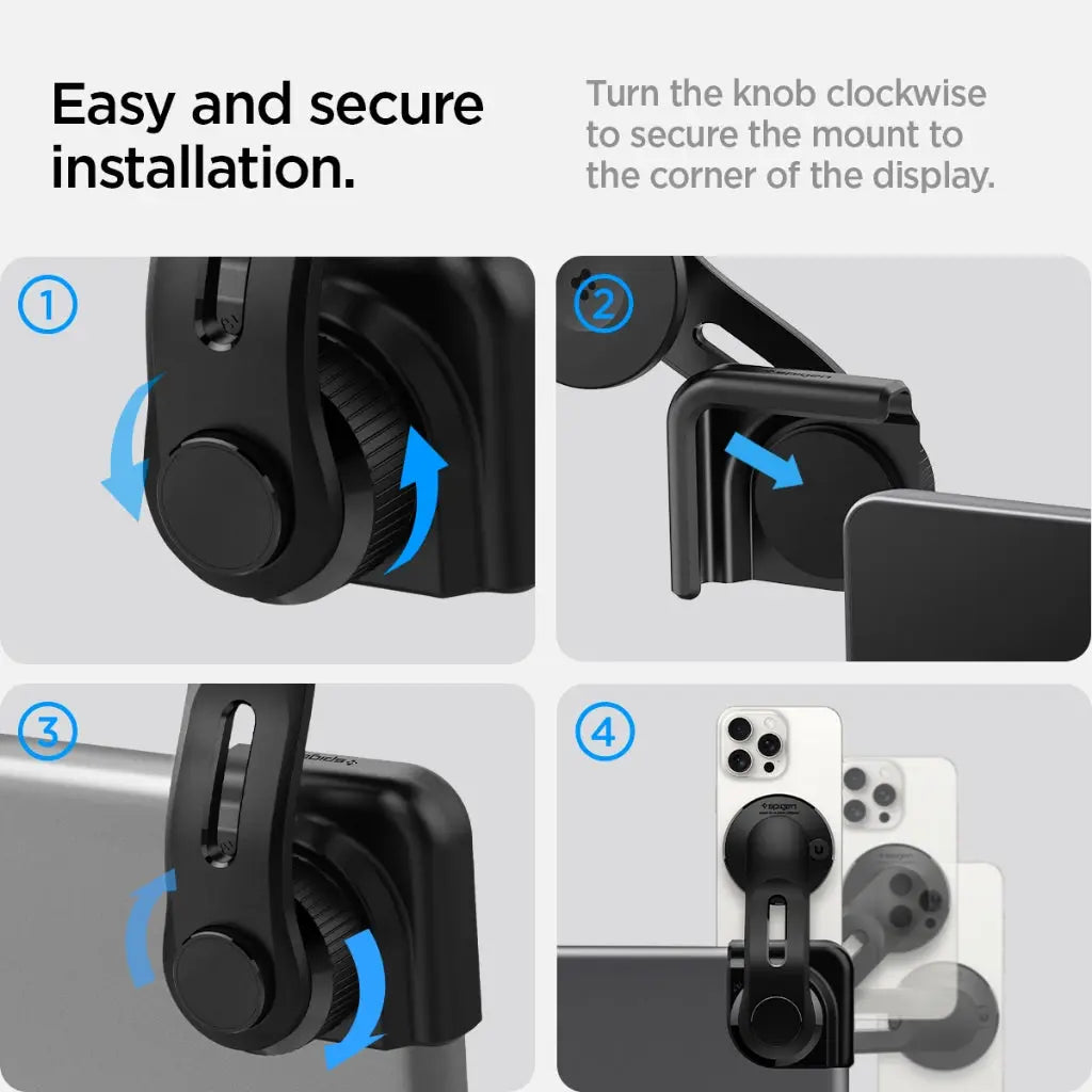 Spigen Tesla Model Y Juniper (2026/2025) & Tesla Model 3/Y/S/X TapLock Qi2 Magnetic Mount Phone Mount Tesla Accessories