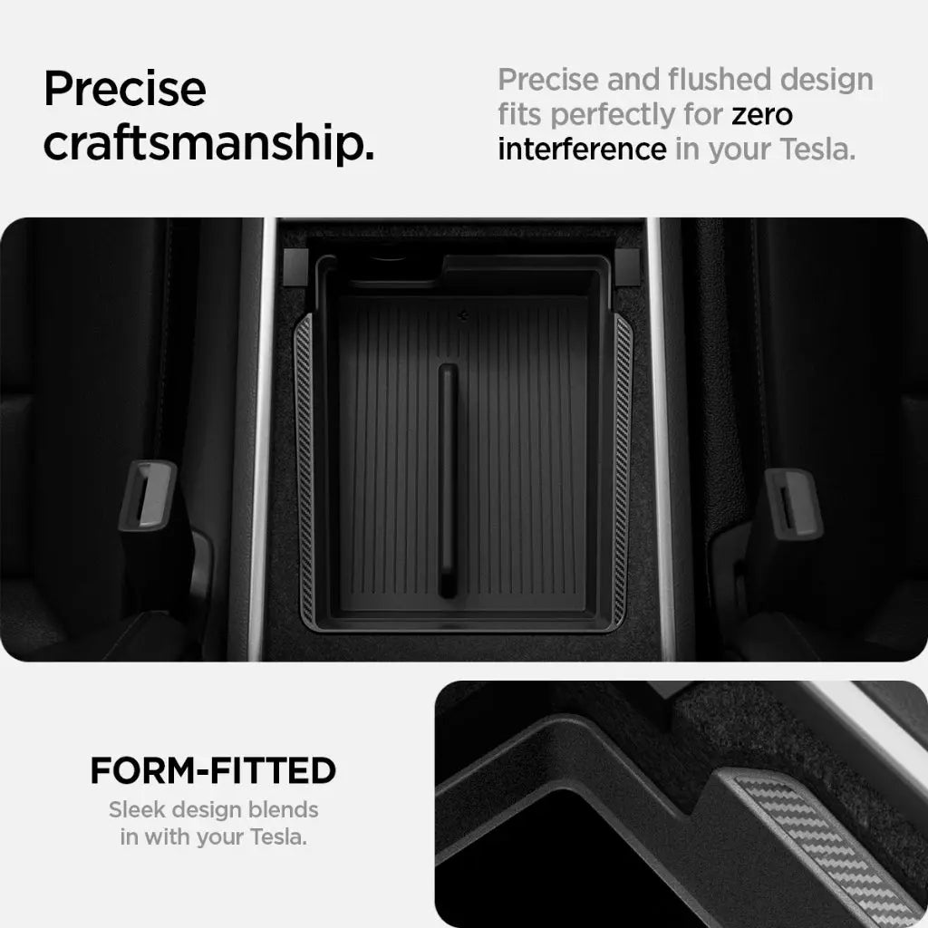 Tesla Model Y / Model 3 Armrest Console Organizer - Spigen Singapore