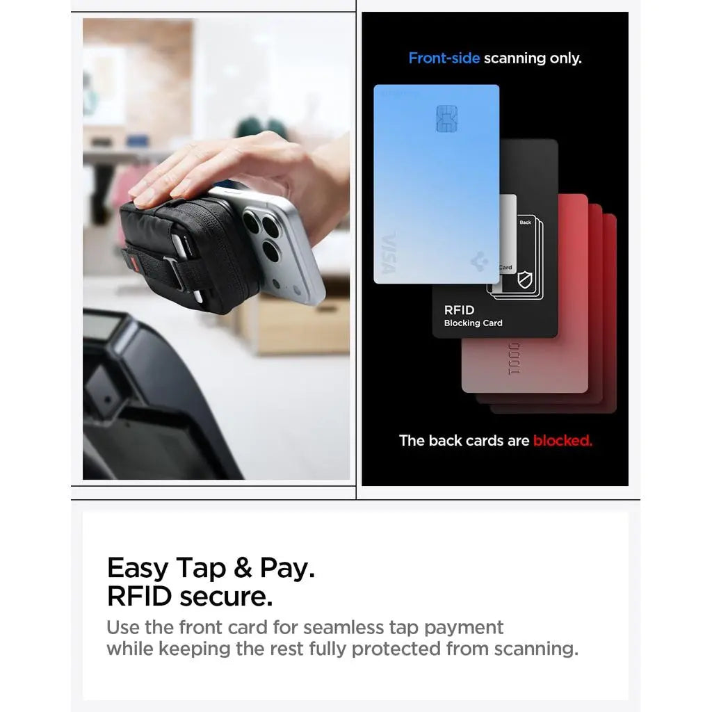 Spigen TinTap Zip Magnetic Card Holder Wallet Gadget Pouch Travel Pouch Cable Organizer Travel Bag