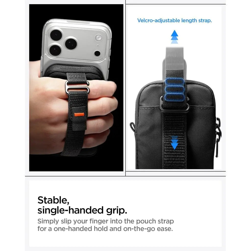 Spigen TinTap Zip Magnetic Card Holder Wallet Gadget Pouch Travel Pouch Cable Organizer Travel Bag