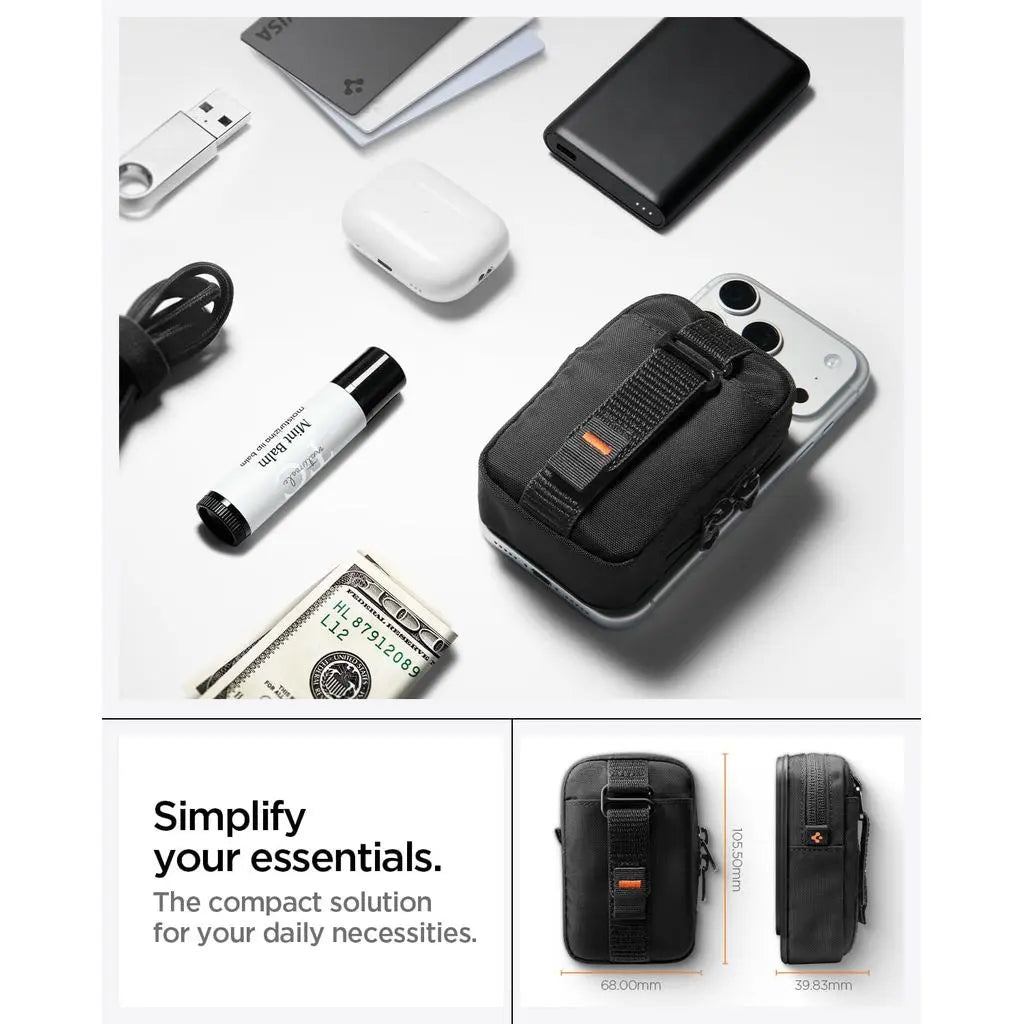 Spigen TinTap Zip Magnetic Card Holder Wallet Gadget Pouch Travel Pouch Cable Organizer Travel Bag