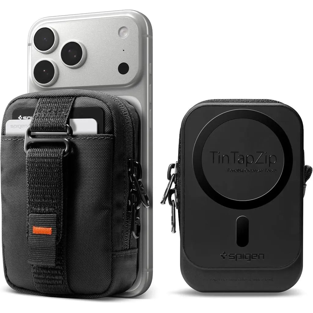 Spigen TinTap Zip Magnetic Card Holder Wallet Gadget Pouch Travel Pouch Cable Organizer Travel Bag