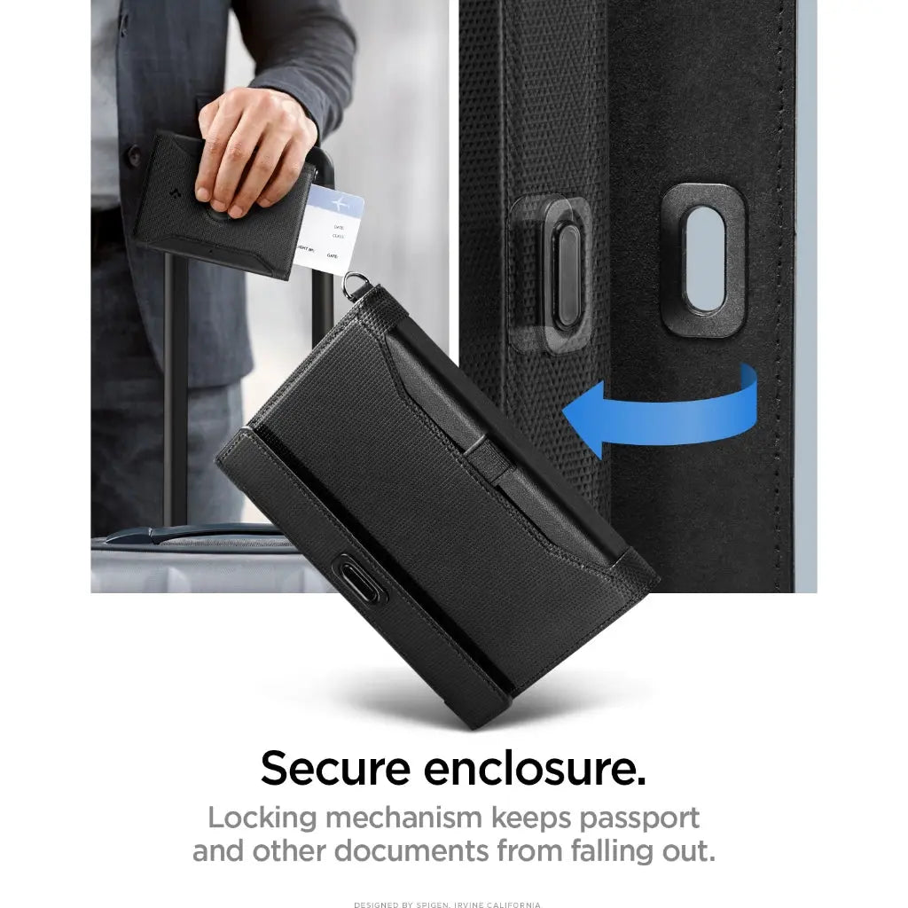 Spigen Universal Passport Holder AirTag Holder Card Holder Passport Cover Passport Wallet Passport Case Passport Pouch