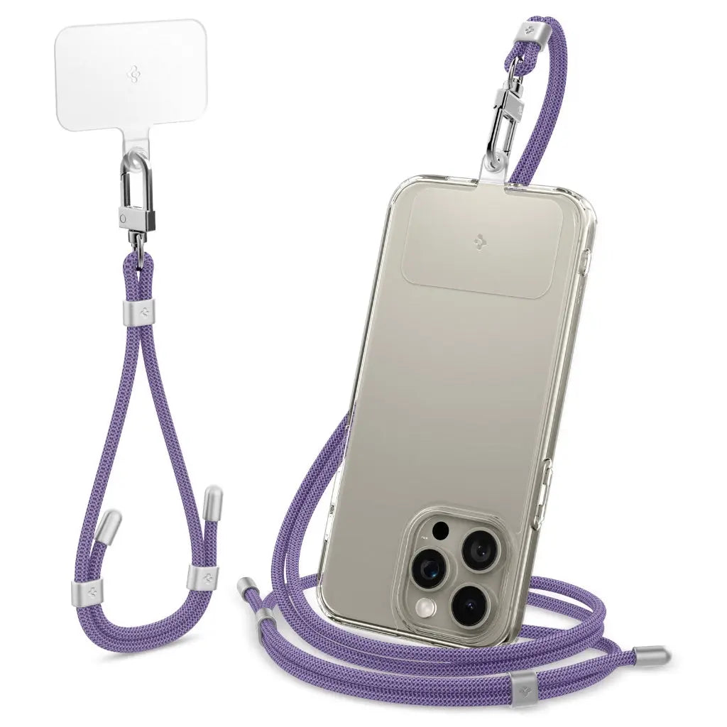 Spigen Universal Phone Lanyard Set CrossBody Strap + Wrist Strap With ConTag Adjustable Phone Strap Lanyard Strap