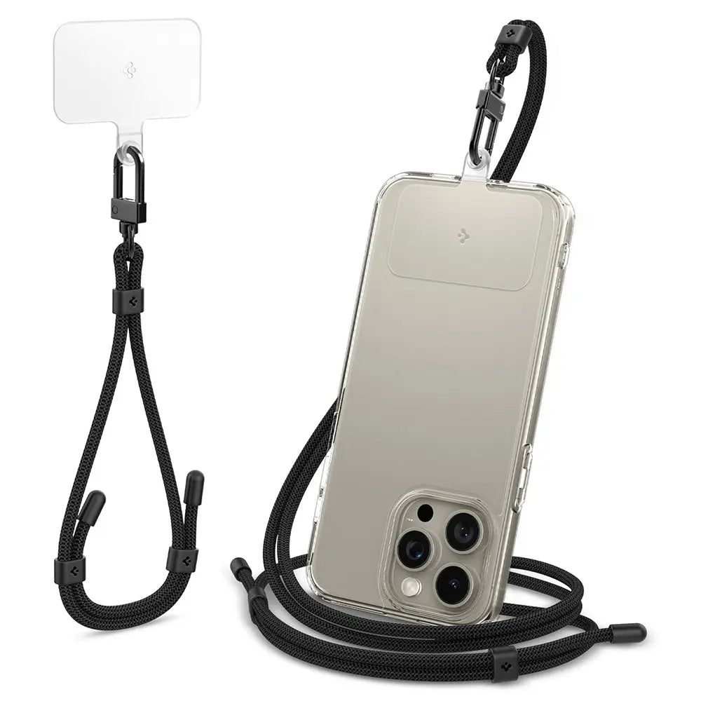 Spigen Universal Phone Lanyard Set CrossBody Strap + Wrist Strap With ConTag Adjustable Phone Strap Lanyard Strap