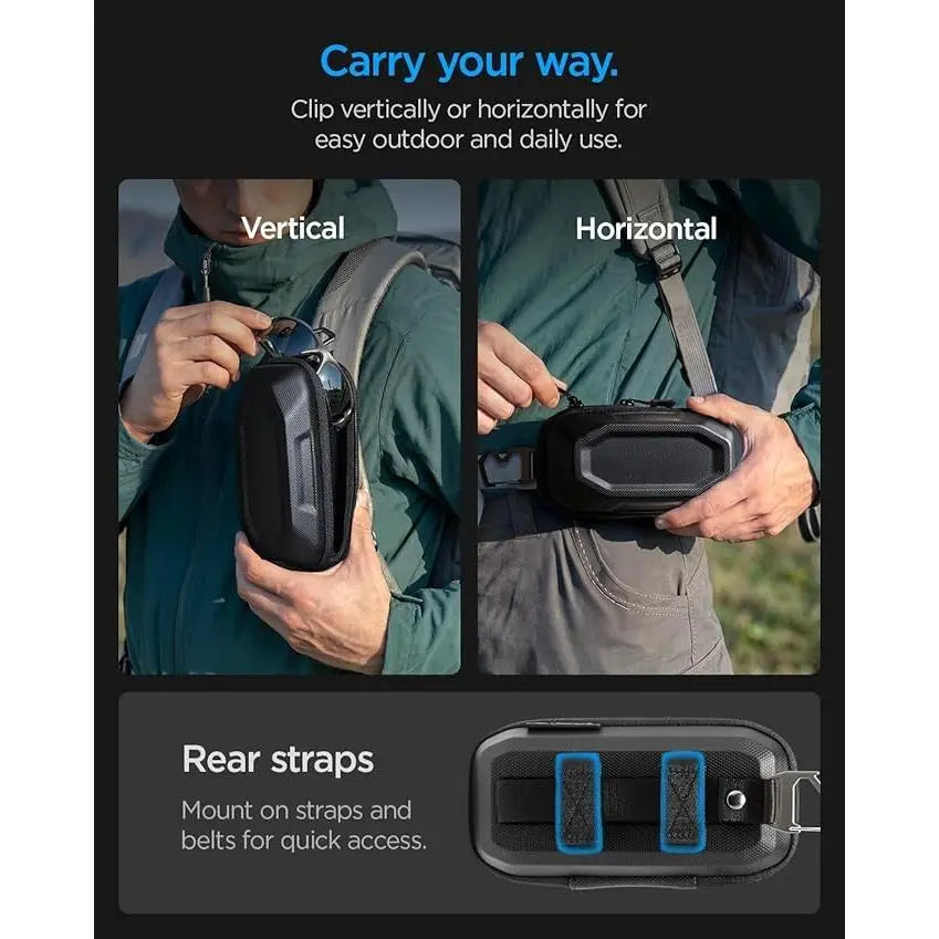 Spigen Universal Sunglasses Case Lock Fit Sunglasses Pouch with Carabiner Bottle Opener LF520