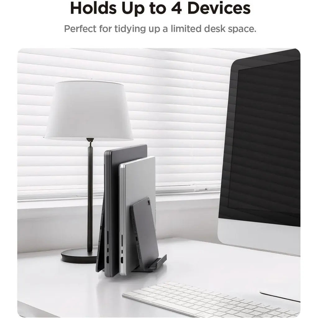 Spigen Vertical Laptop Stand Macbook Stand iPad Stand Adjustable Dock Stand Holder For Desk LD208S4