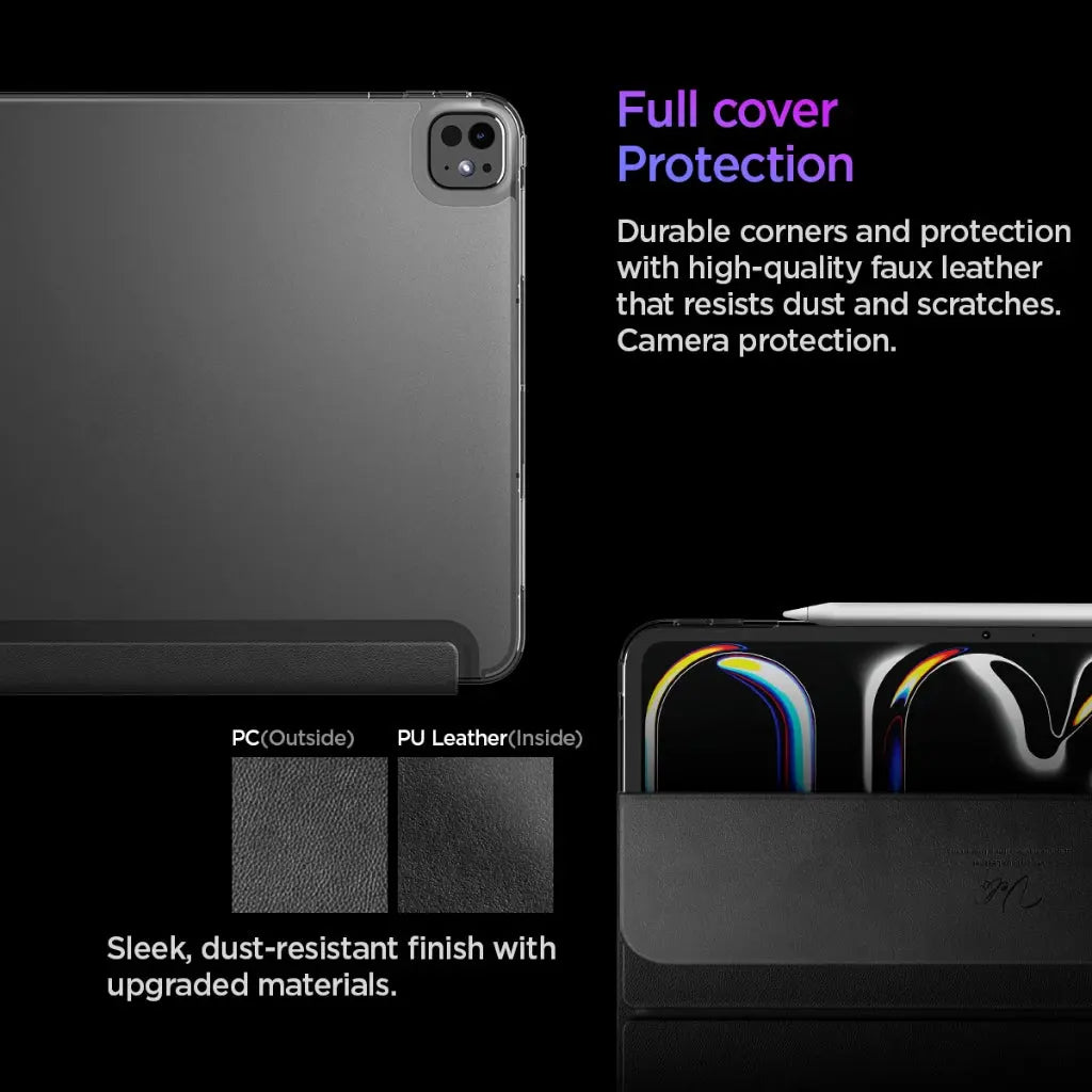 Spigen iPad Pro 11 Case (2024) Liquid Air Folio iPad Pro 11-inch Cover Drop Protection Adjustable Stand iPad Pro Case