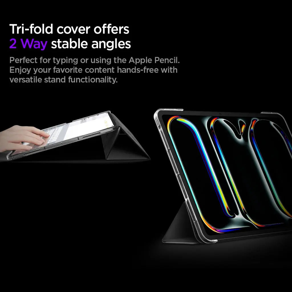 Spigen iPad Pro 11 Case (2024) Liquid Air Folio iPad Pro 11-inch Cover Drop Protection Adjustable Stand iPad Pro Case