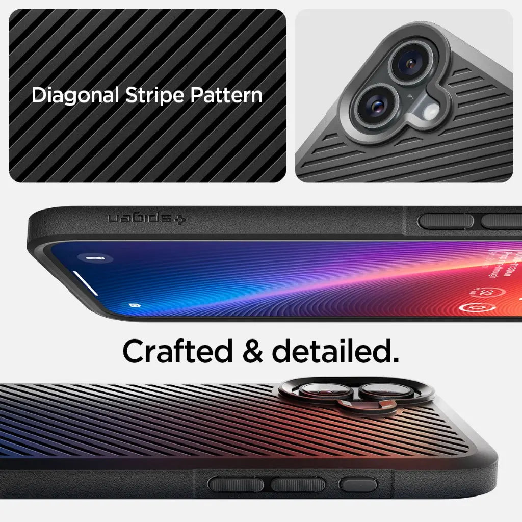 Spigen iPhone 16 Case 6.1" Core Armor Textured Design Air Cushion Technology Protection iPhone Casing Cover