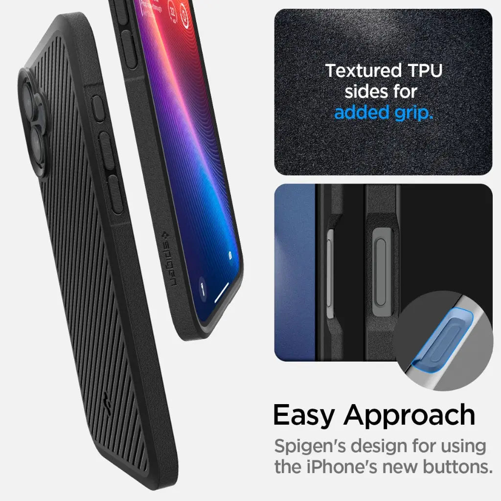 Spigen iPhone 16 Case 6.1" Core Armor Textured Design Air Cushion Technology Protection iPhone Casing Cover