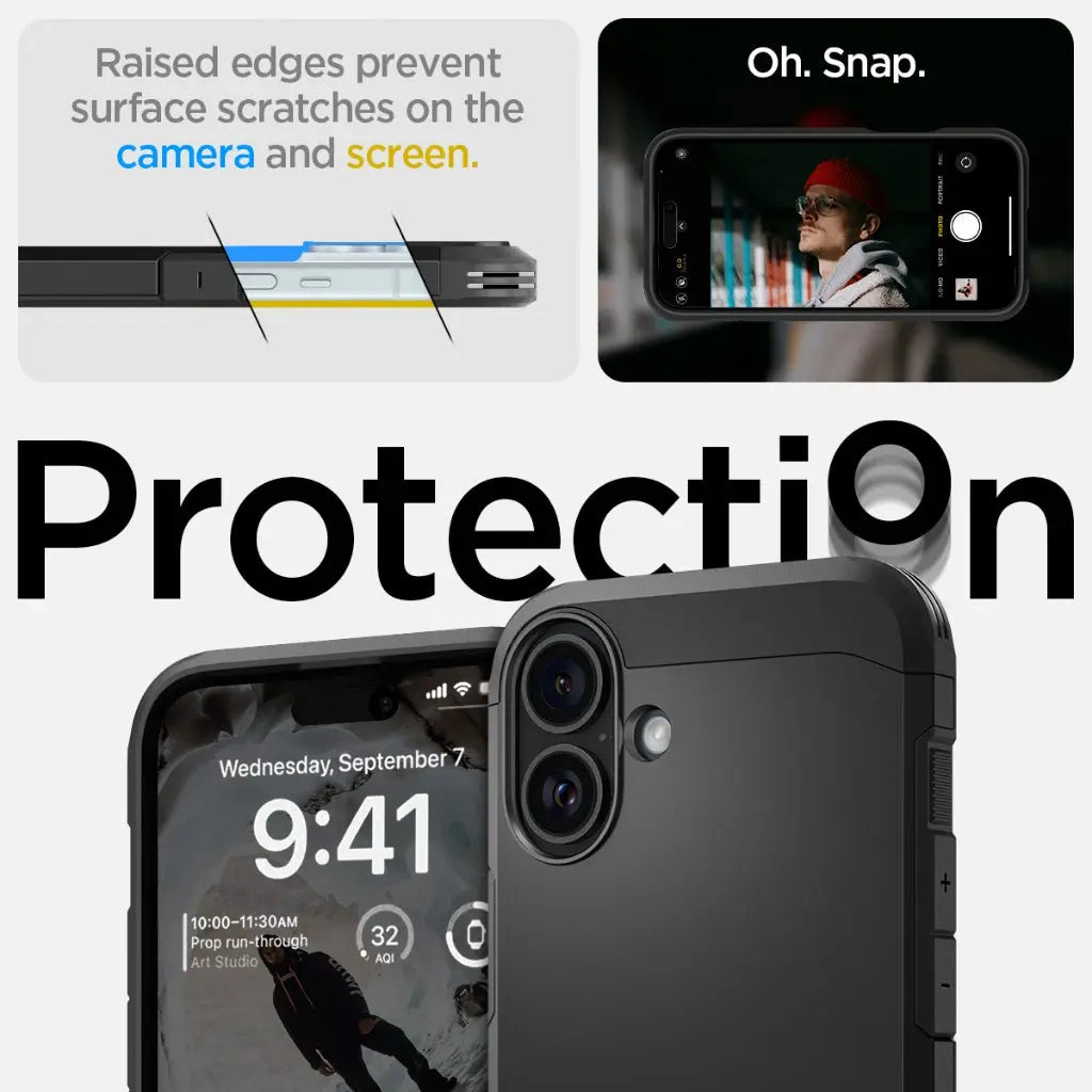 Spigen iPhone 16 Case 6.1" Tough Armor Magfit Casing Magnetic Phone Case Extreme Protection iPhone Cover