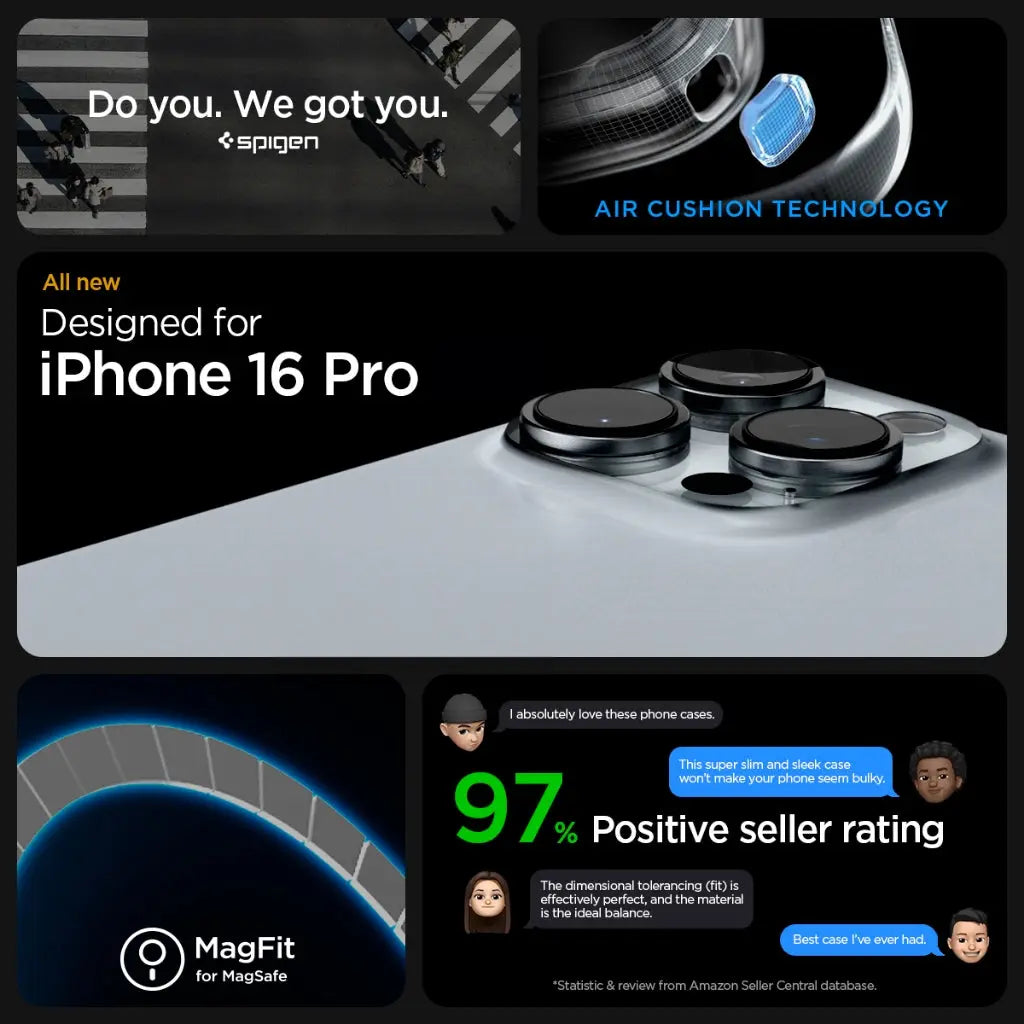 Spigen iPhone 16 Pro Case 6.3" Enzo Aramid MagFit Magnetic Phone Case Slim Premium Ultimate Protection iPhone Cover
