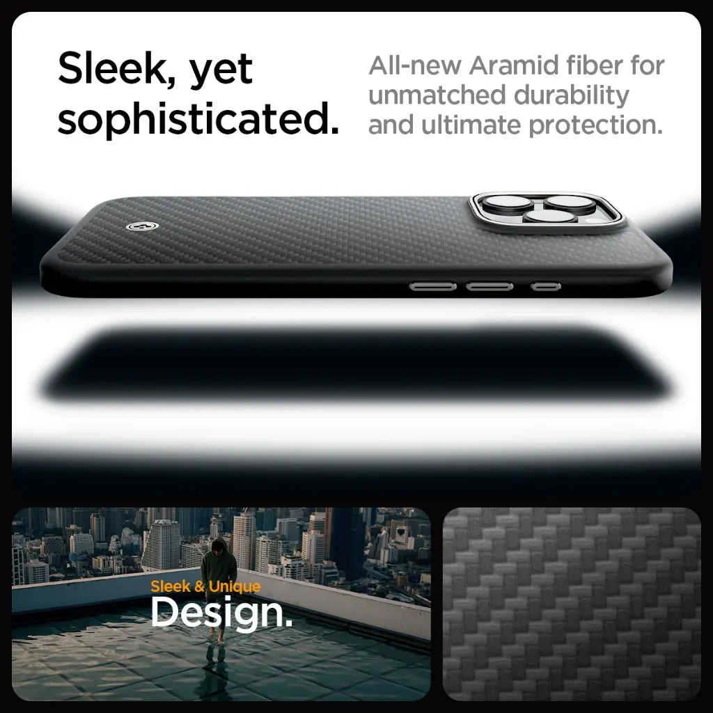 Spigen iPhone 16 Pro Case 6.3" Enzo Aramid MagFit Magnetic Phone Case Slim Premium Ultimate Protection iPhone Cover