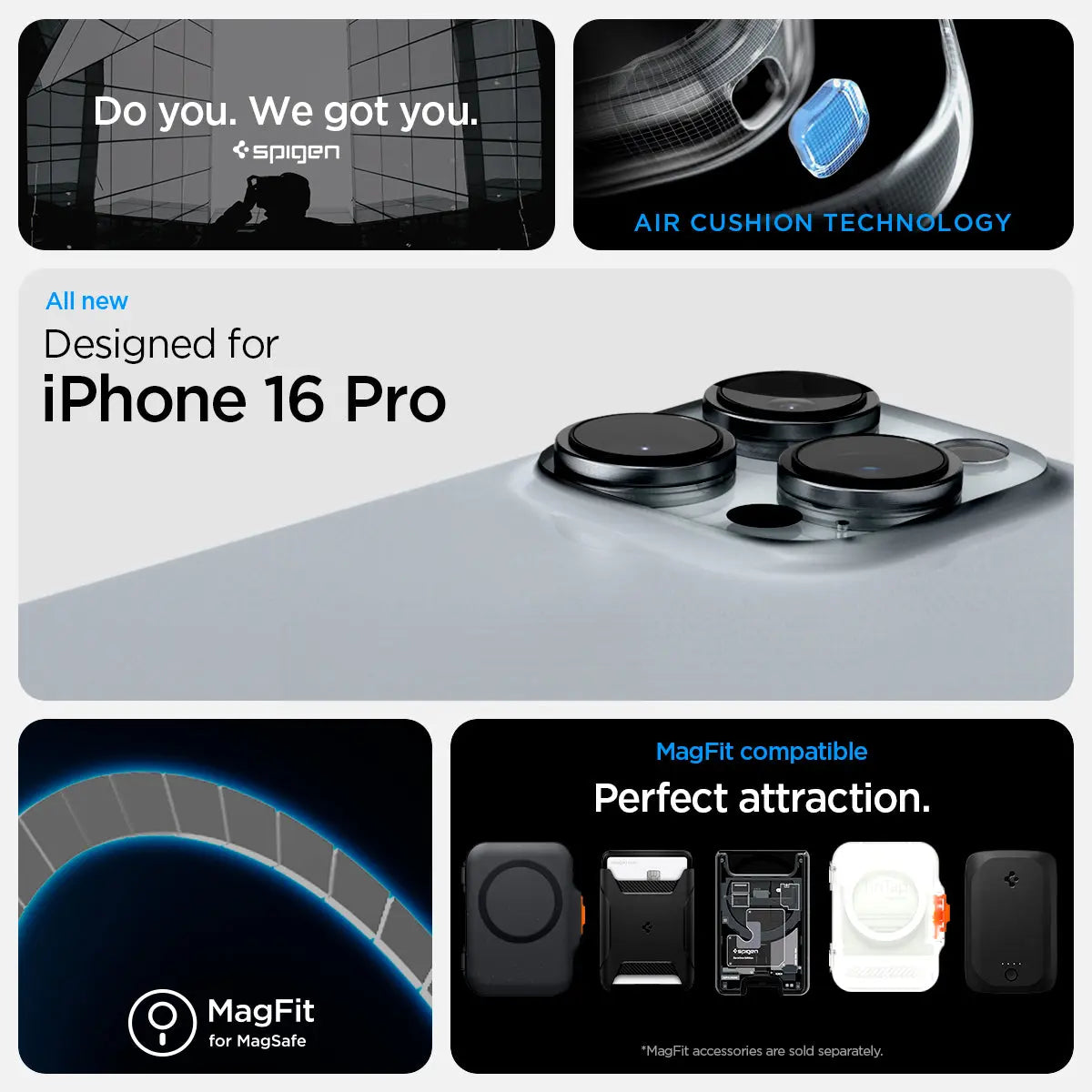 Spigen iPhone 16 Pro Case 6.3" Ultra Hybrid Zero One MagFit Magnetic Phone Case Magnetic Casing iPhone Cover