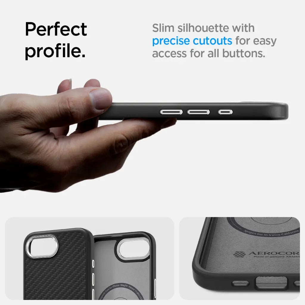 Spigen iPhone SE Case (2025) 6.1" Enzo Aramid MagFit MagSafe Case Slim Premium Ultimate Protection iPhone Case