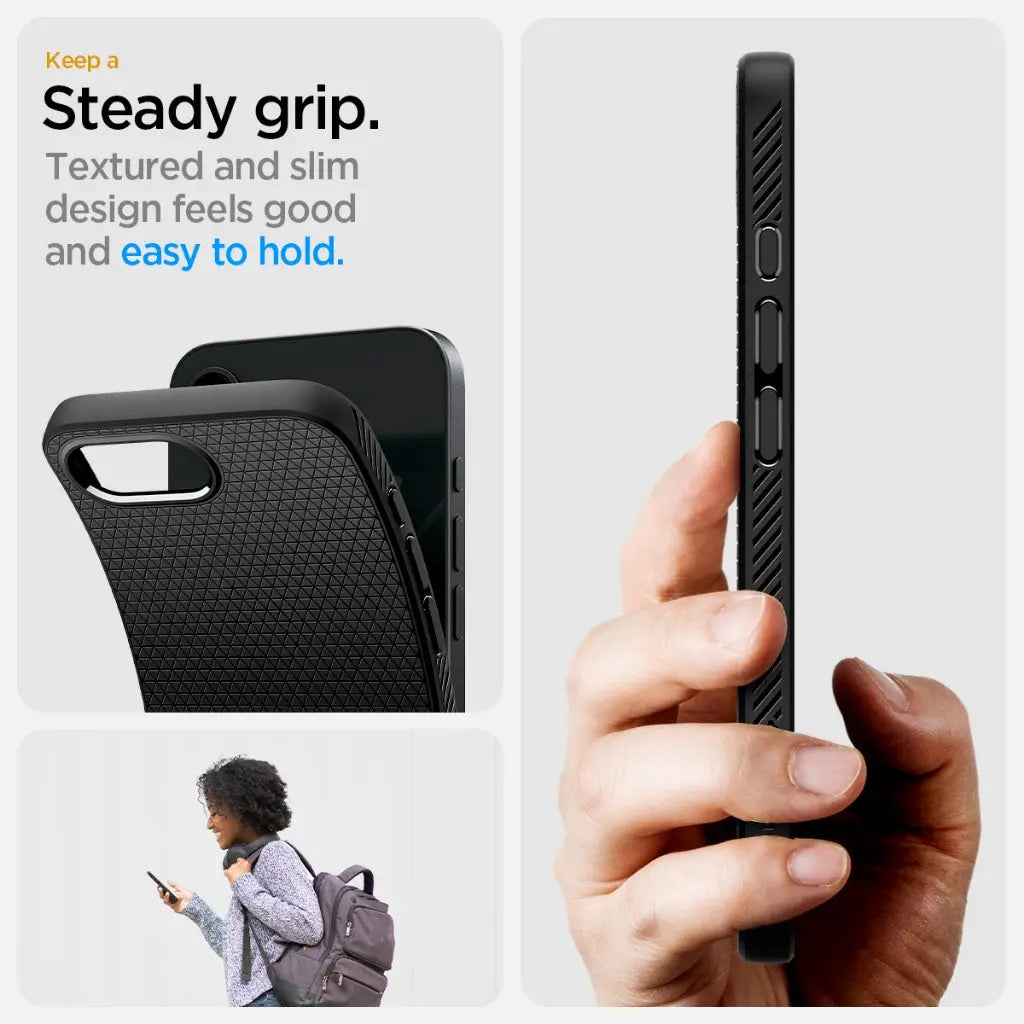 Spigen iPhone SE Case (2025) 6.1" Liquid Air Casing Military Grade Drop Protection Slim Flexible Durable iPhone Case