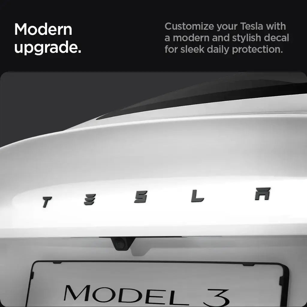 Spigen Tesla Model 3 (2025/2024) Refresh (Highland) Rear Emblem Logo Full Cover Sticker TO322H Tesla Accessories