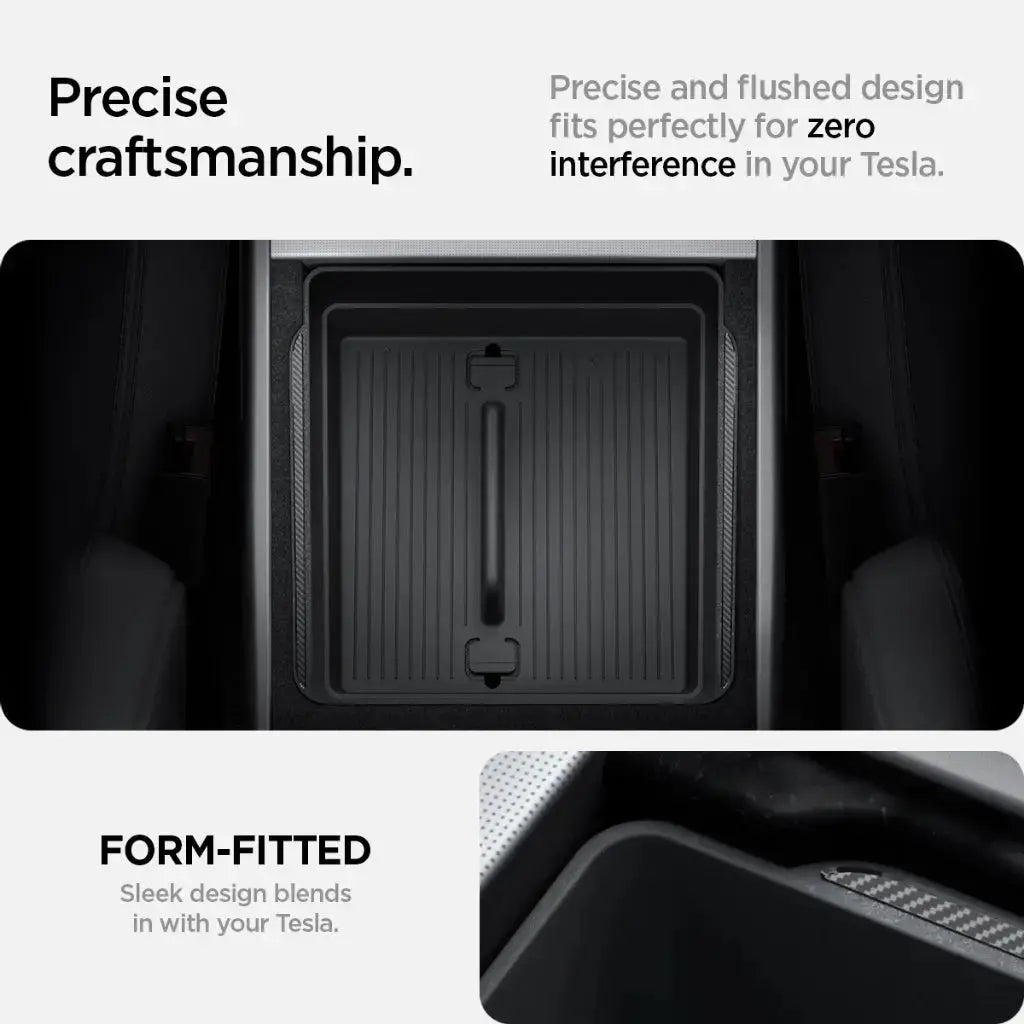Spigen Tesla Model Y (2025) Juniper / Model 3 (2024-2025) Highland Armrest Console Organizer Tesla Car Accessories