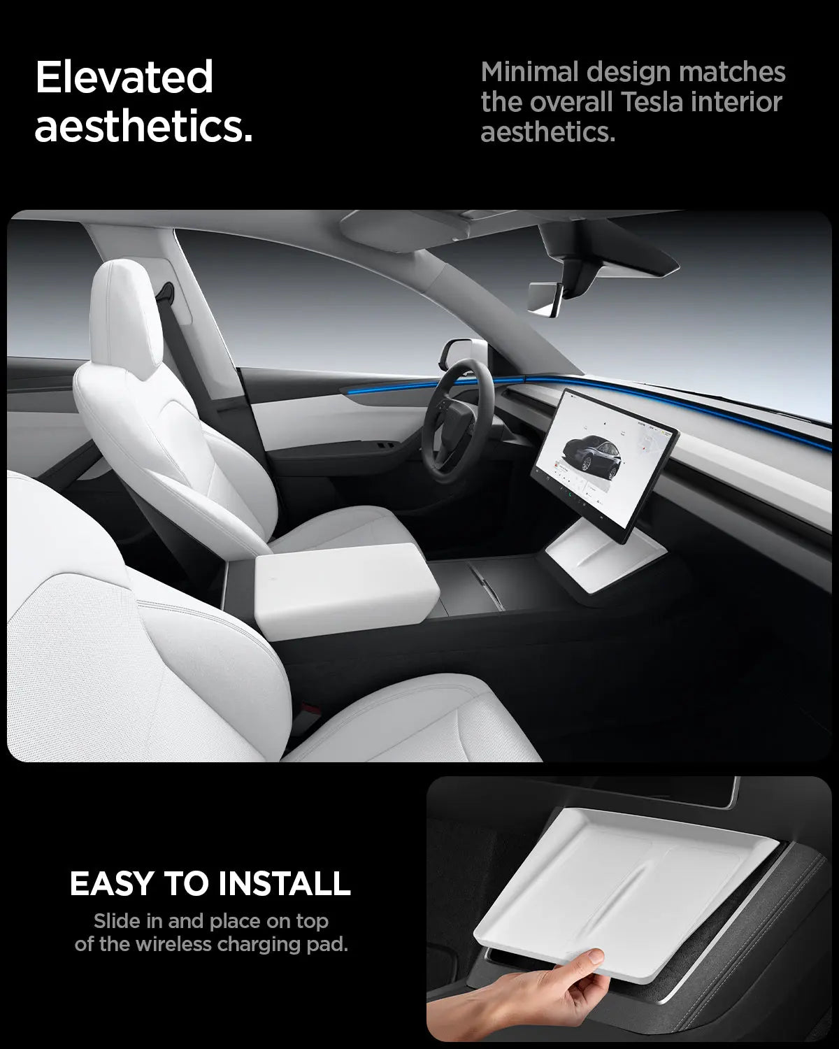 Tesla Model Y Juniper (2026 / 2025) Wireless Charging Pad Cover TO261JH