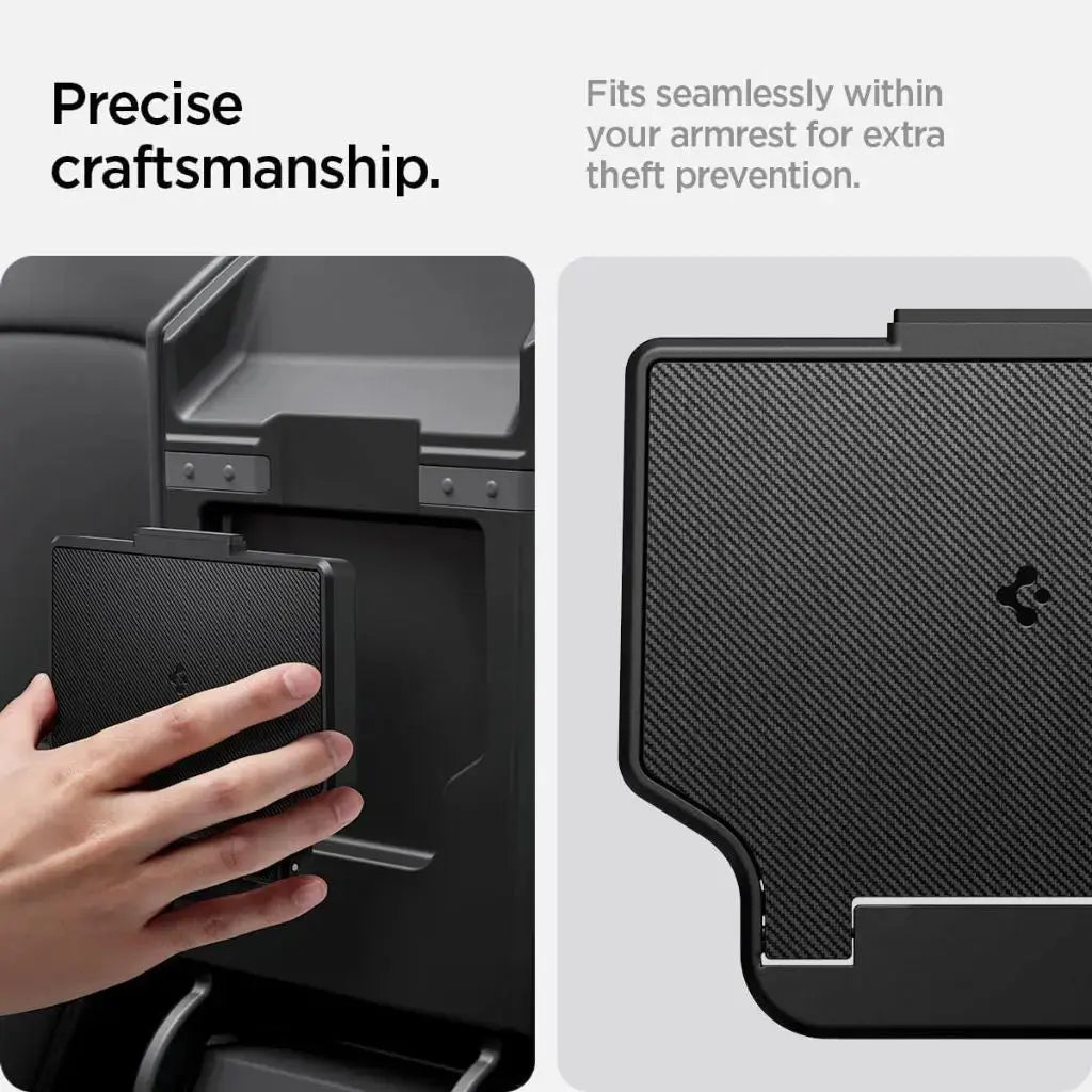 Spigen Tesla Model Y Juniper (2026/2025) & Model 3 Highland (2025/2024) One-Tap Hidden Storage Box Tesla Accessories