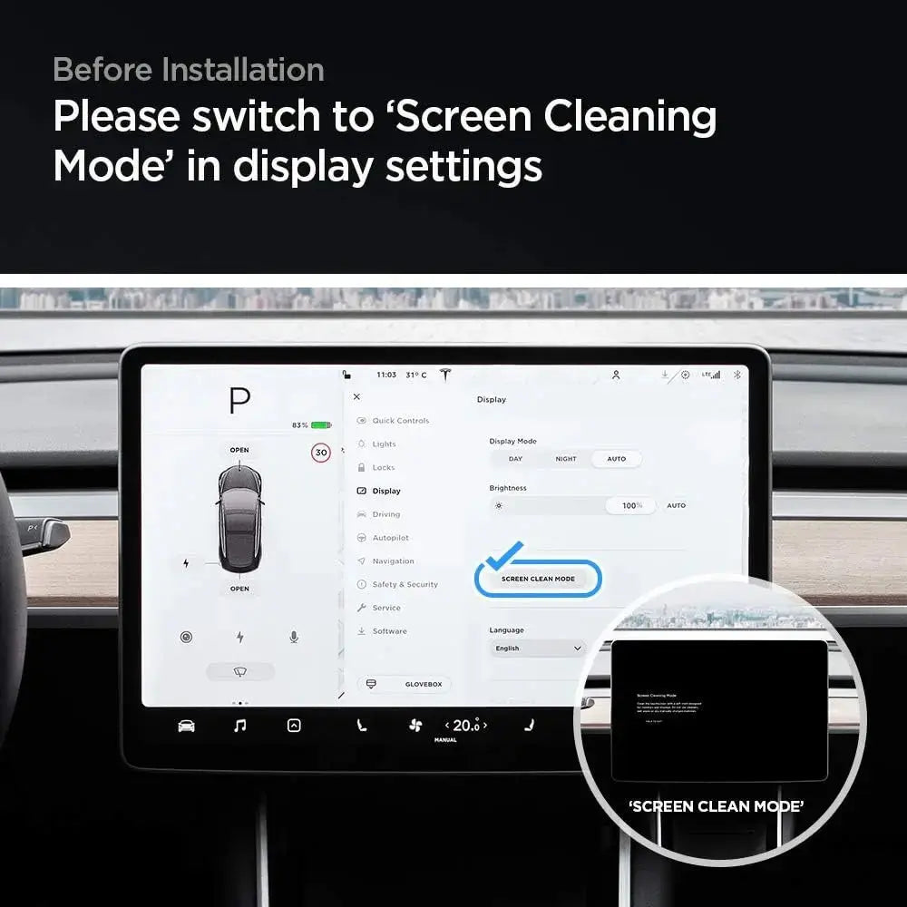 Tesla Model 3 / Y Screen Protector EZ Fit Glas.tR Matte - Spigen Singapore