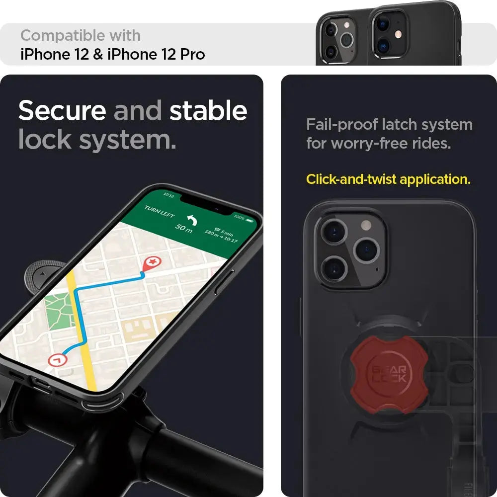 Gearlock iPhone 12 Pro / iPhone 12 Bike Mount Case - Spigen Singapore