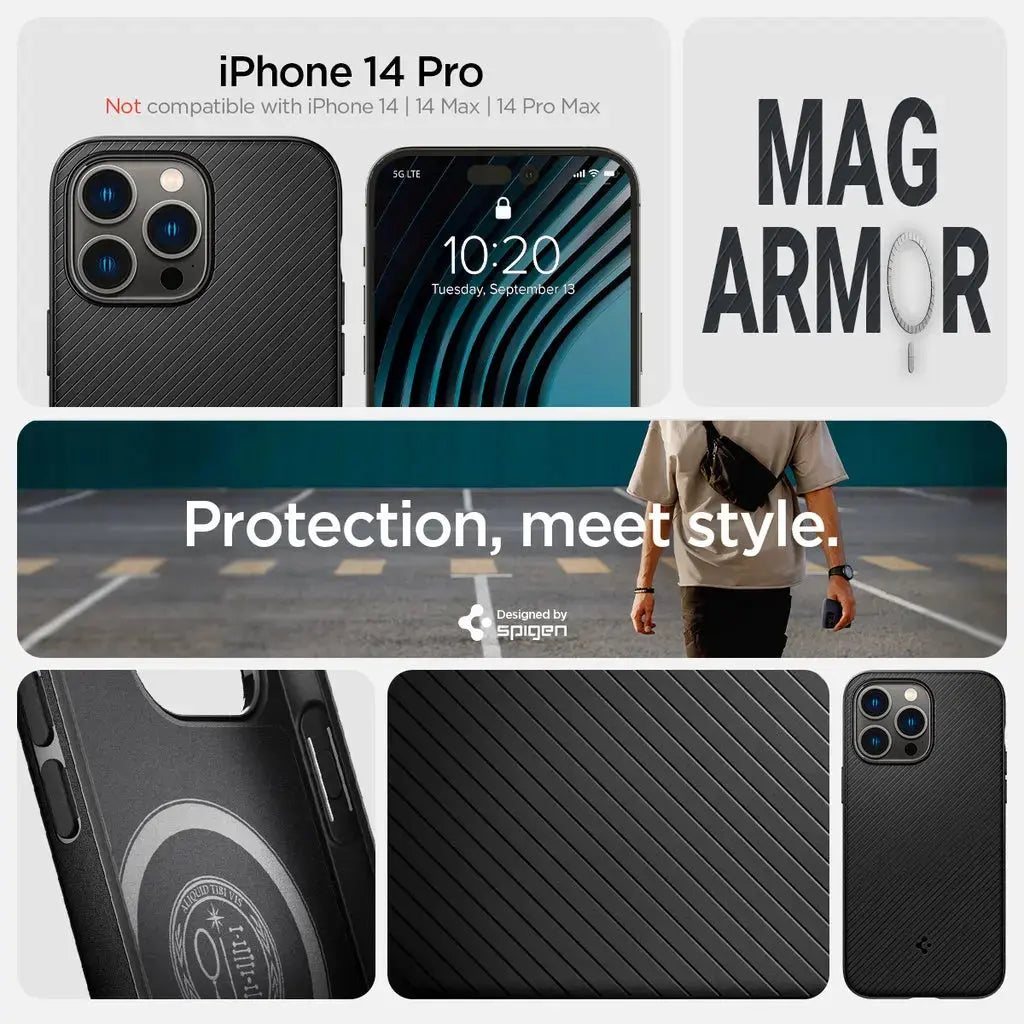 iPhone 14 Pro Case Mag Armor Magfit Magsafe Case - Spigen Singapore
