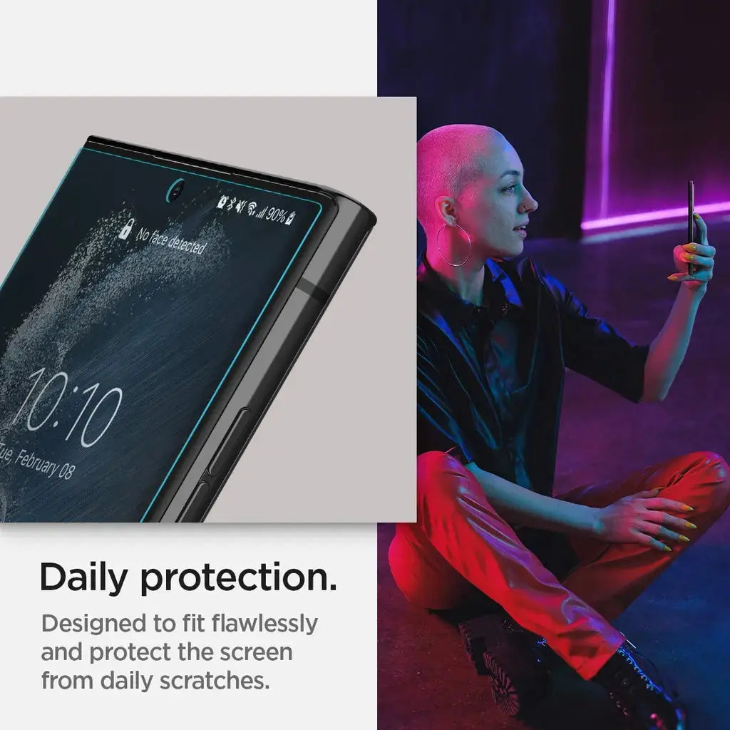 [1 Pack] Galaxy S22 Ultra Screen Protector FlexiD Solid - Spigen Singapore