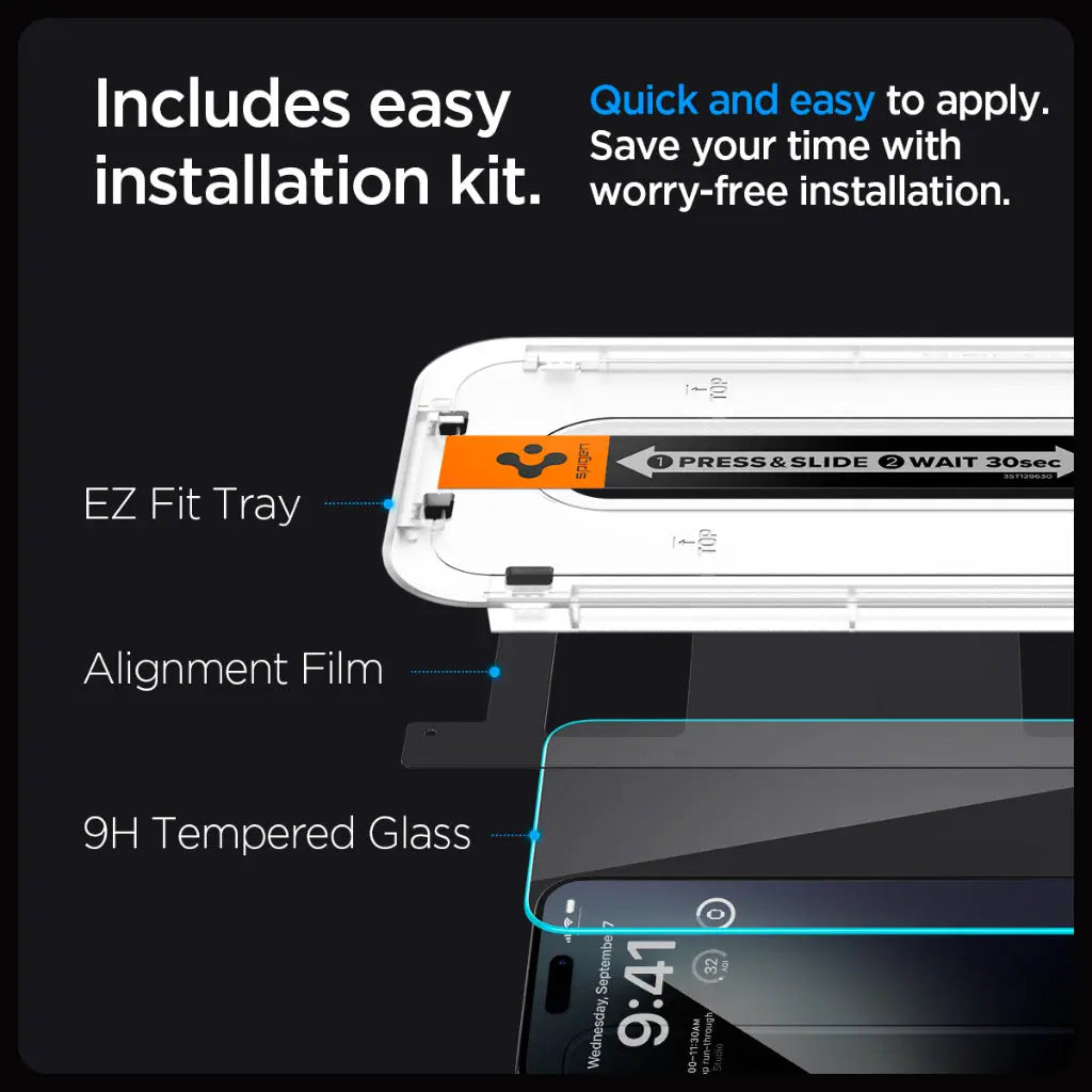 [1 Pack] iPhone 15 Pro Glas.tR EZ Fit Screen Protector