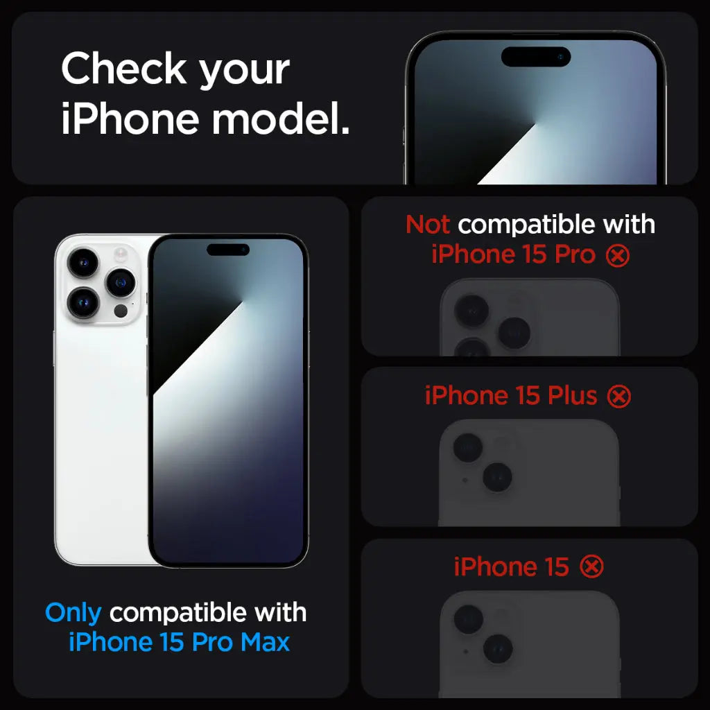 [1 Pack] iPhone 15 Pro Max Privacy Glas.tR EZ Fit