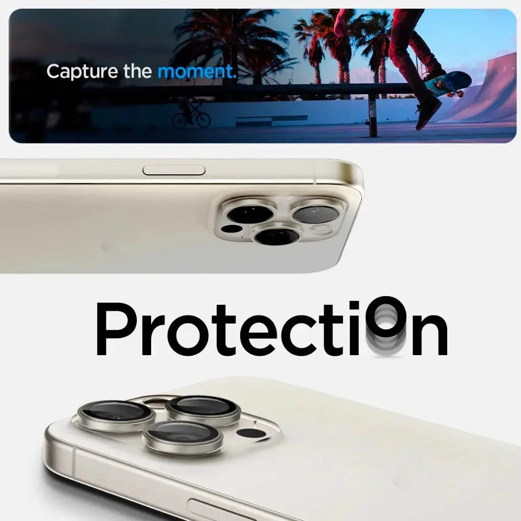 [2 Pack] iPhone 15 Pro Max / 15 Pro / 14 Pro Max / 14 Pro Camera Lens Protector EZ Fit Optik Pro