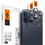 [2 Pack] iPhone 15 Pro Max / 15 Pro / 14 Pro Max / 14 Pro Camera Lens Protector EZ Fit Optik Pro