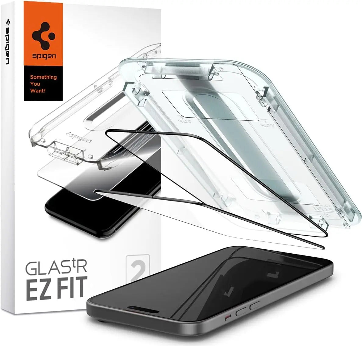 [2 Pack] iPhone 16 Plus / 15 Plus Screen Protector Glas.tR EZ Fit