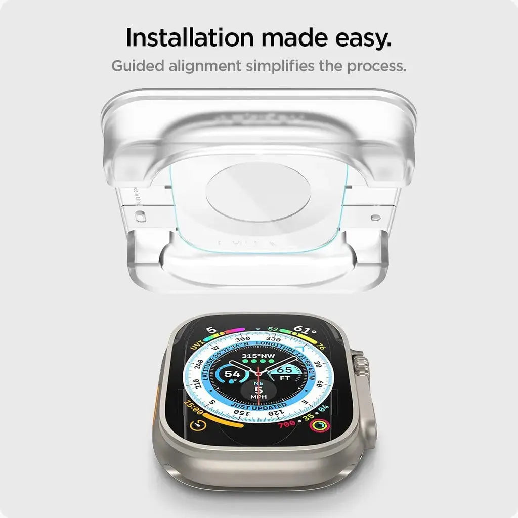 [2 Pack]  Apple Watch Ultra Screen Protector (49mm) Glas.tr EZ Fit - Spigen Singapore