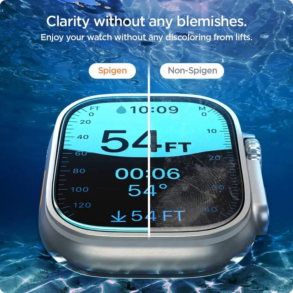[2 Pack]  Apple Watch Ultra Screen Protector (49mm) Glas.tr EZ Fit - Spigen Singapore