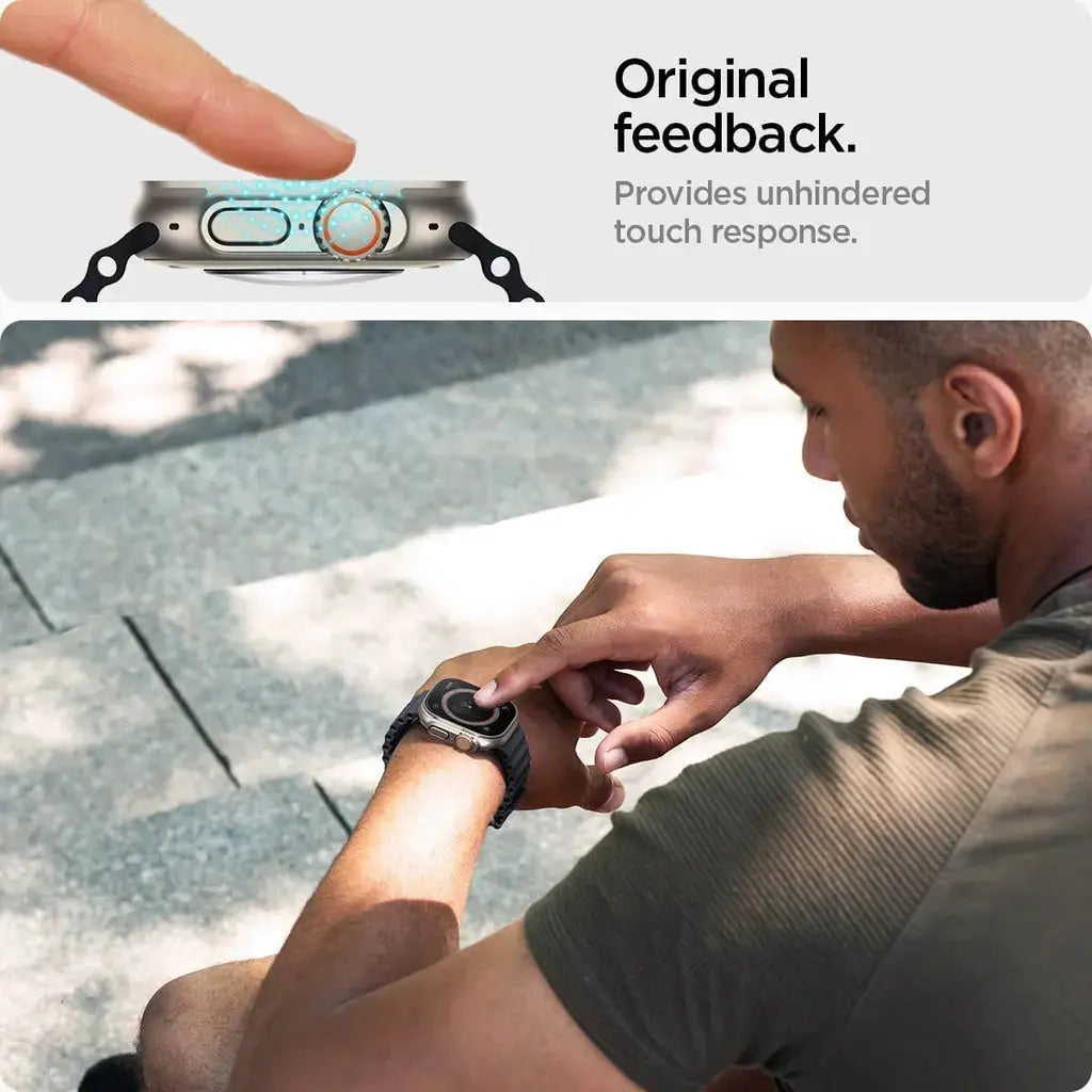 [2 Pack]  Apple Watch Ultra Screen Protector (49mm) Glas.tr EZ Fit - Spigen Singapore