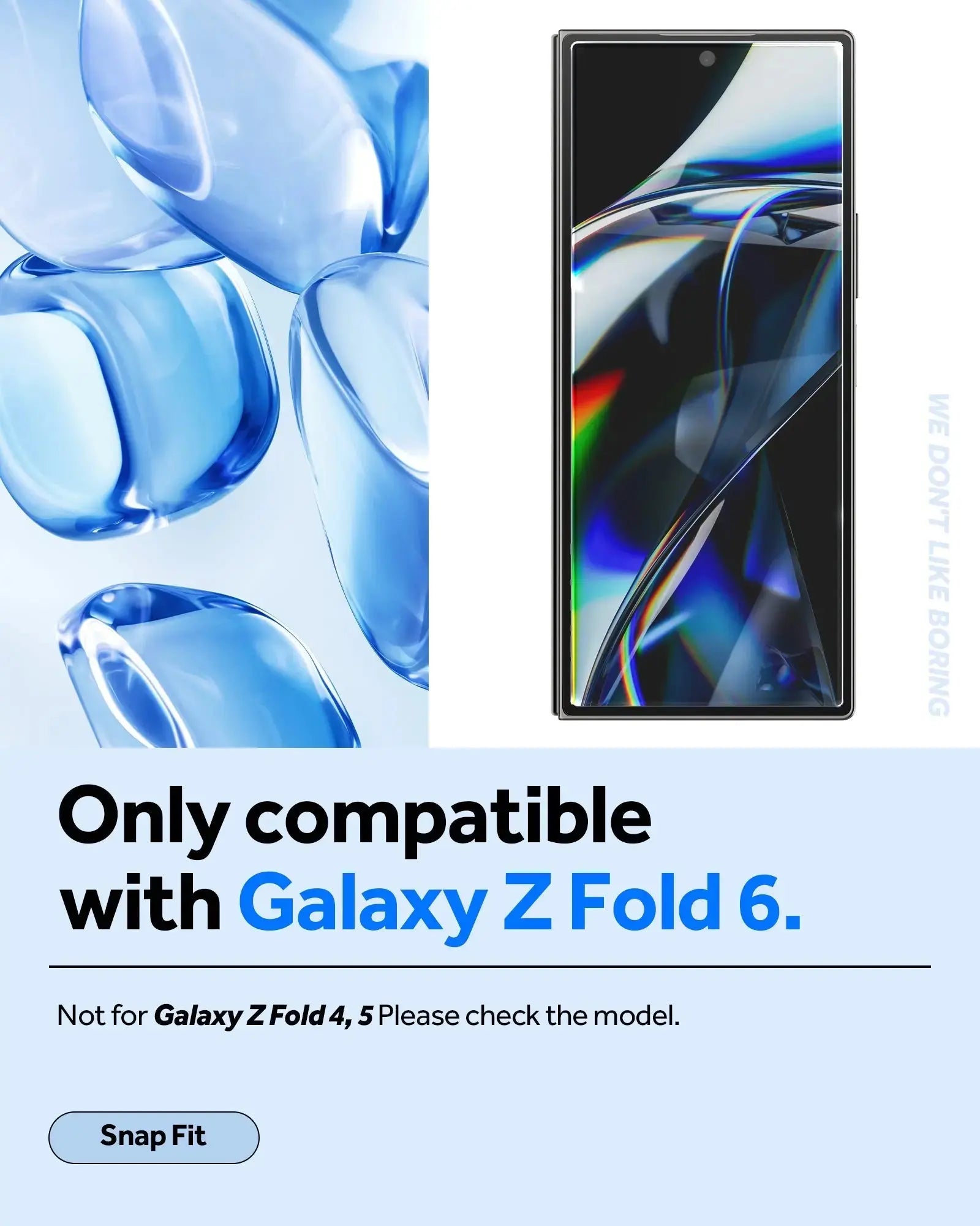 [2 Pack] Caseology Galaxy Z Fold 6 Tempered Glass Snap Fit - Spigen Singapore