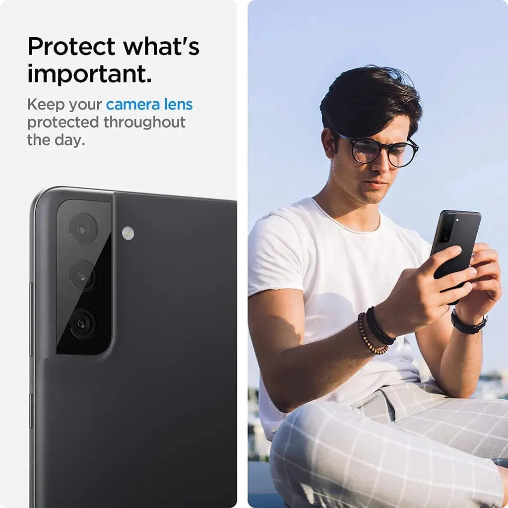 [2 Pack] Galaxy S21 FE Camera Lens Protector Optik - Spigen Singapore