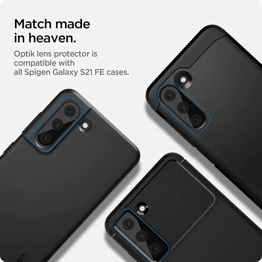 [2 Pack] Galaxy S21 FE Camera Lens Protector Optik - Spigen Singapore