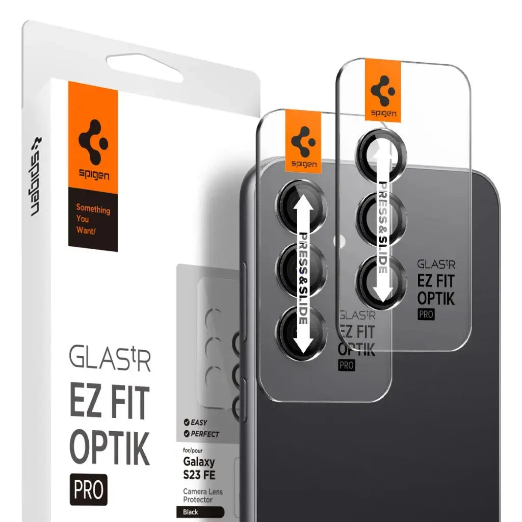 [2 Pack] Galaxy S23 FE Camera Lens Protector EZ Fit Optik Pro - Spigen Singapore