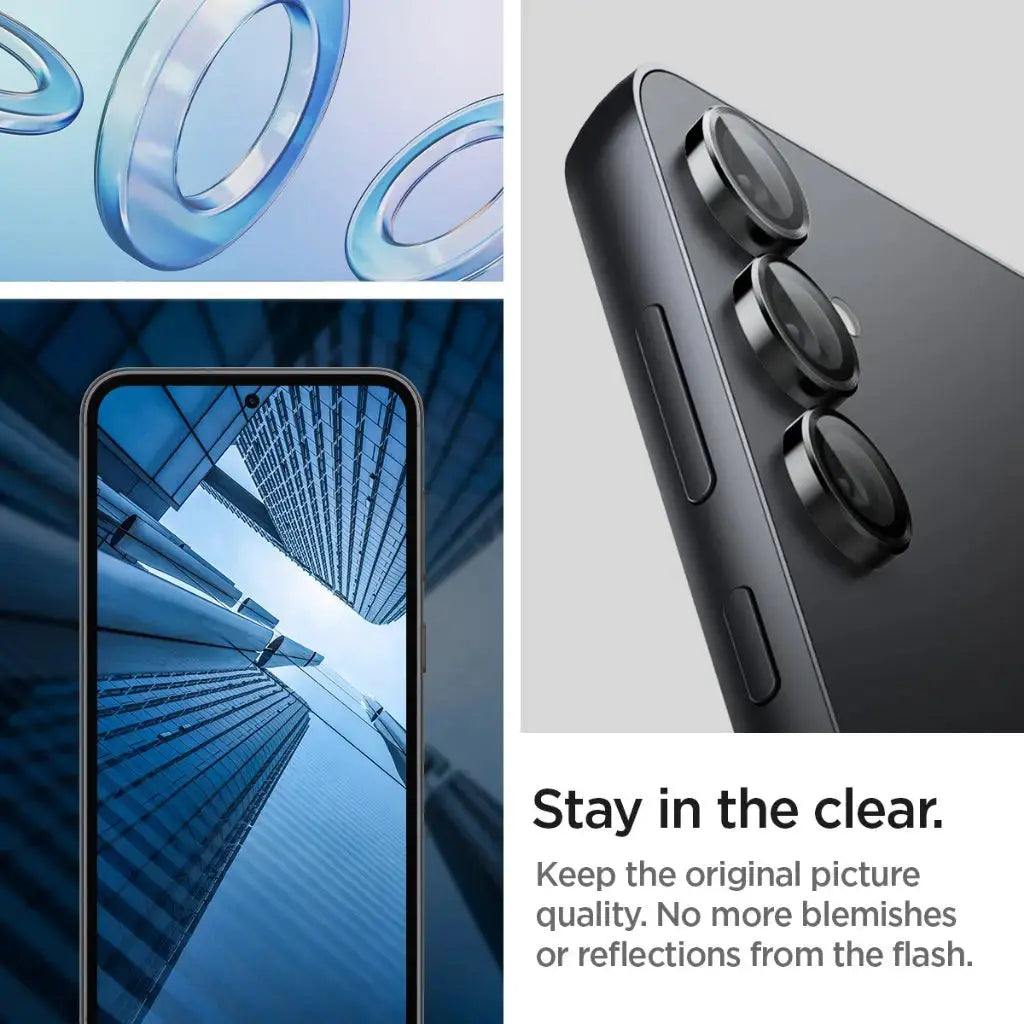 [2 Pack] Galaxy S23 FE Camera Lens Protector EZ Fit Optik Pro - Spigen Singapore