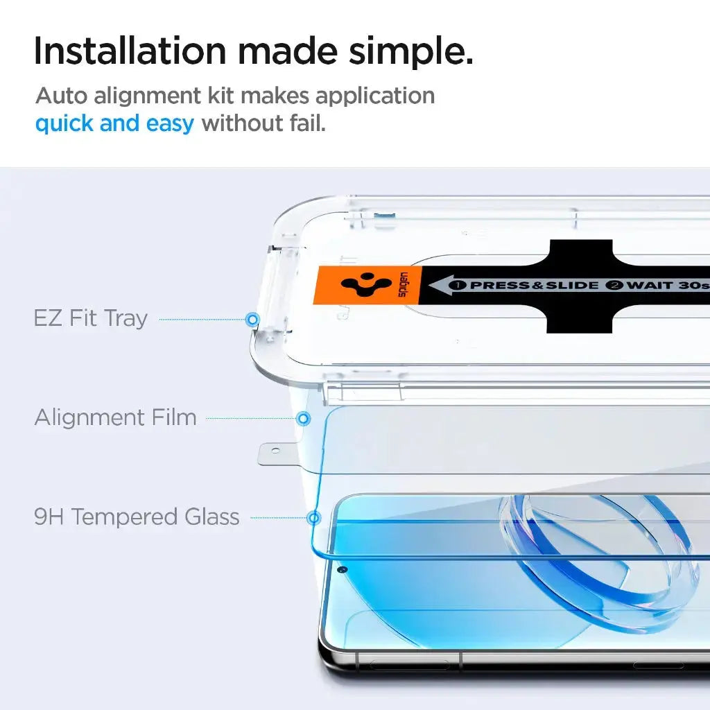 [2 Pack] Galaxy S23 Plus Screen Protector Glas.tR EZ Fit