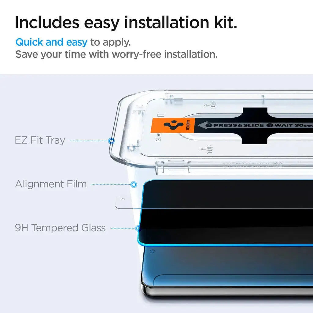 [2 Pack] Galaxy S24 Plus Screen Protector Glas.tR EZ Fit