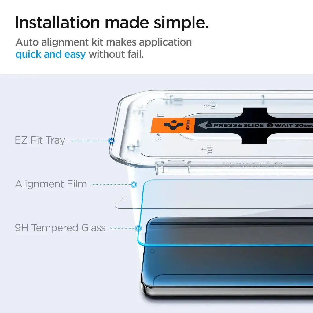 [2 Pack] Galaxy S25 / S24 Screen Protector Glas.tR EZ Fit - Spigen Singapore