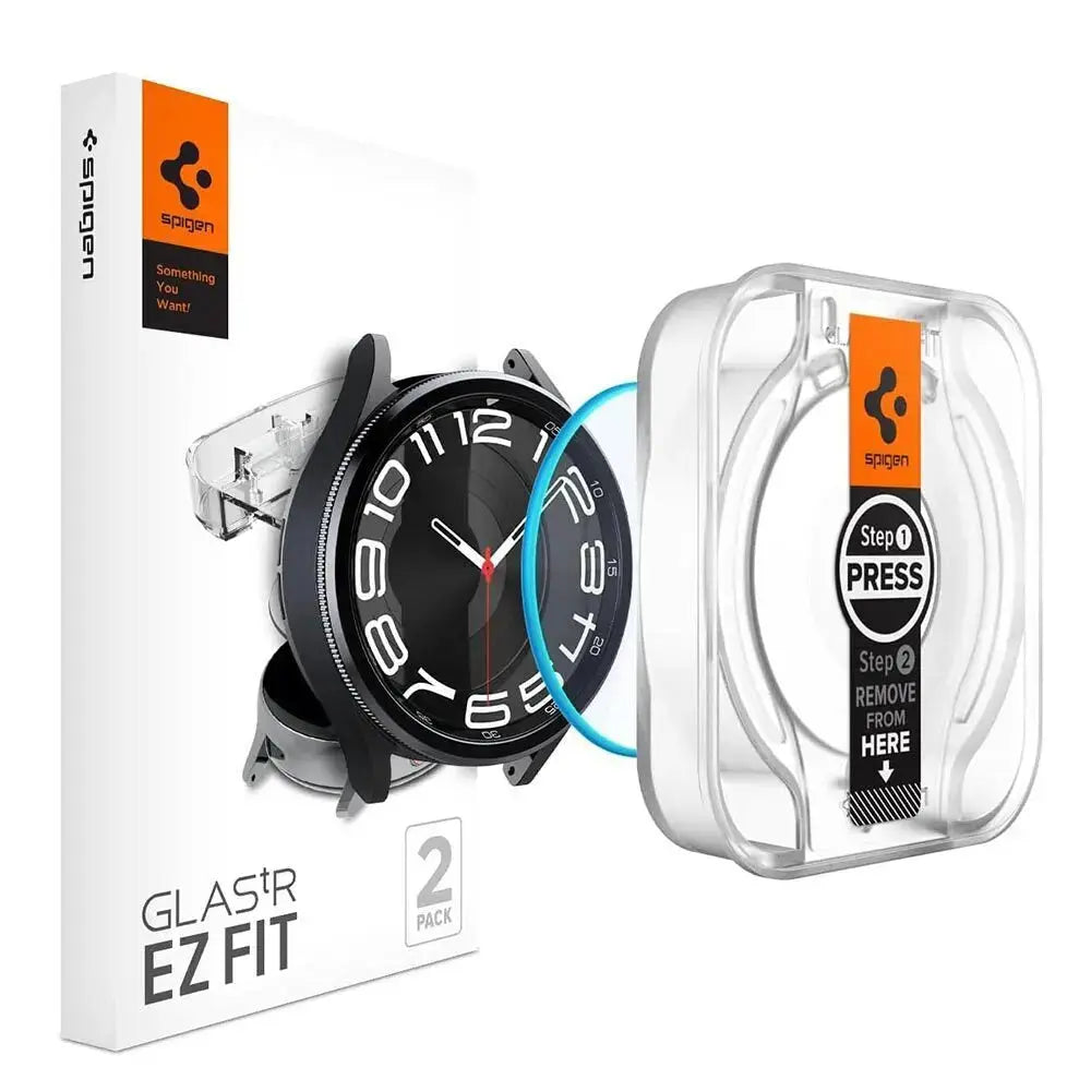[2 Pack] Galaxy Watch 6 Classic Screen Protector (43mm) EZ FIT GLAS.tR - Spigen Singapore