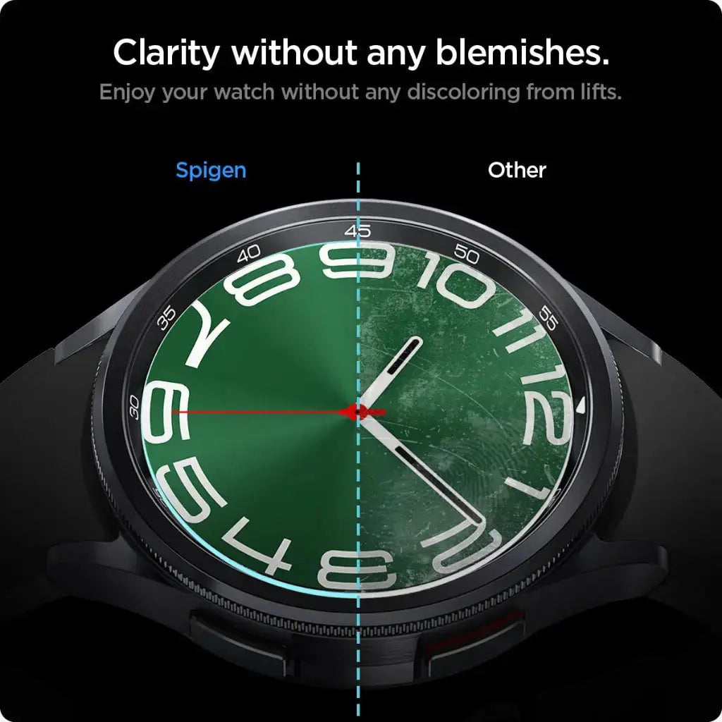 [2 Pack] Galaxy Watch 6 Classic Screen Protector (47mm) EZ FIT GLAS.tR - Spigen Singapore